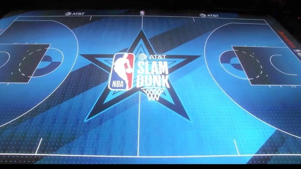 NBA全明星賽首次采用LED地板屏，艾比森至真顯示閃耀籃球盛宴